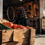 Marché de village : économie locale et circuits courts