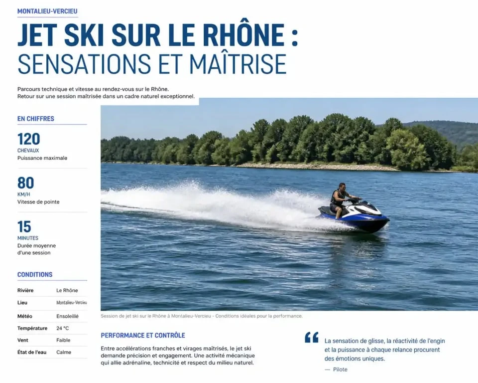 Jet ski lac Annecy alternative à Montalieu-Vercieu sur le Rhône