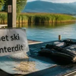 Affiche “Jet ski interdit” au lac d’Annecy, jet ski lac annecy