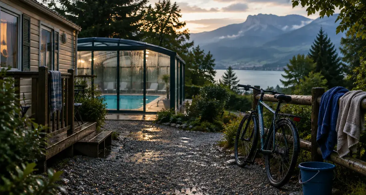 Camping Yelloh village La Ravoire Doussard : mobil-home près du lac d’Annecy