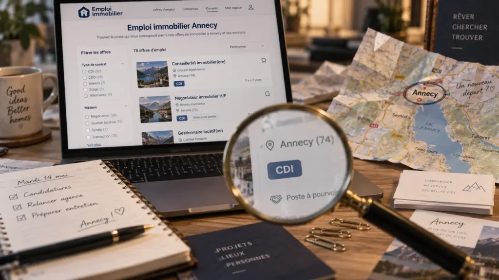 Emploi immobilier à Annecy : quels métiers viser et jusqu’où élargir votre recherche ?